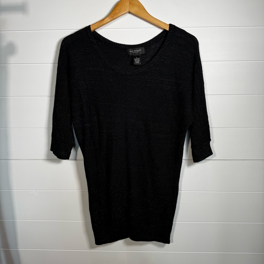 Iris Singer Collection Black Metallic Women's Top… - image 4